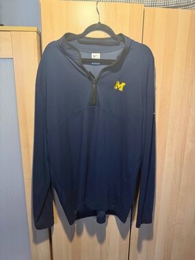 Nike Navy Michigan XXL Quarter-Zip Pullover
